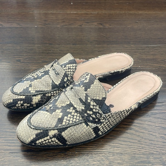 J Crew Snakeskin Loafer Mules - Picture 3 of 4
